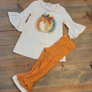 Pumpkin Fall tunic and leggings